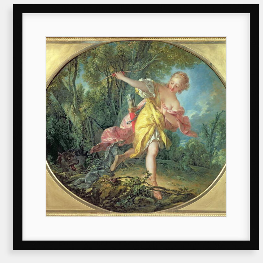Rhea Sylvia fleeing from the Wolf, 1756 by Francois Boucher