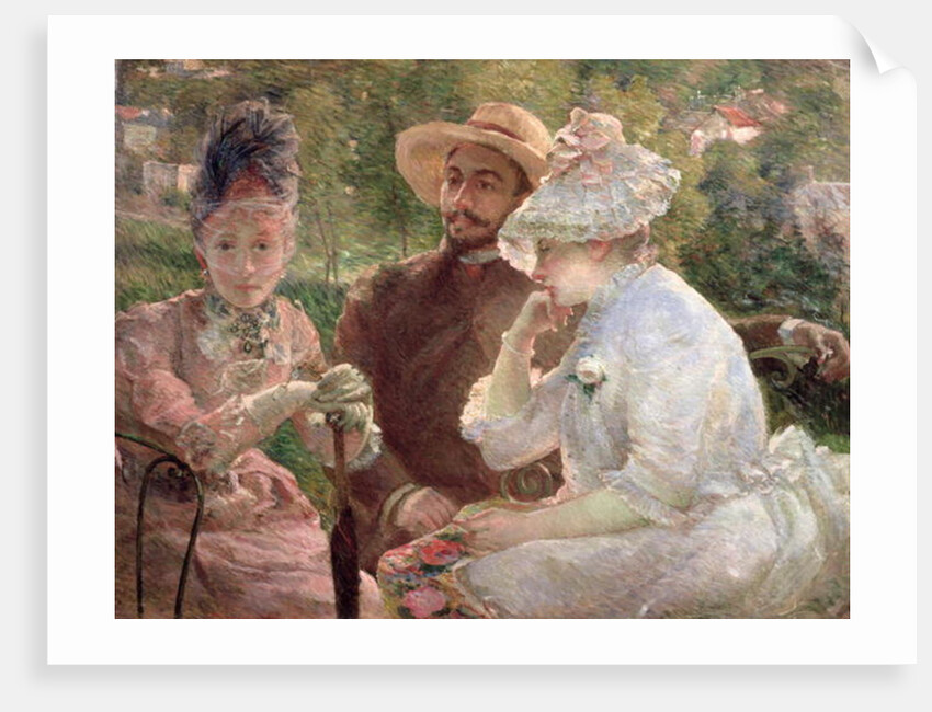 On the terrace at Sevres, 1880 by Marie Bracquemond