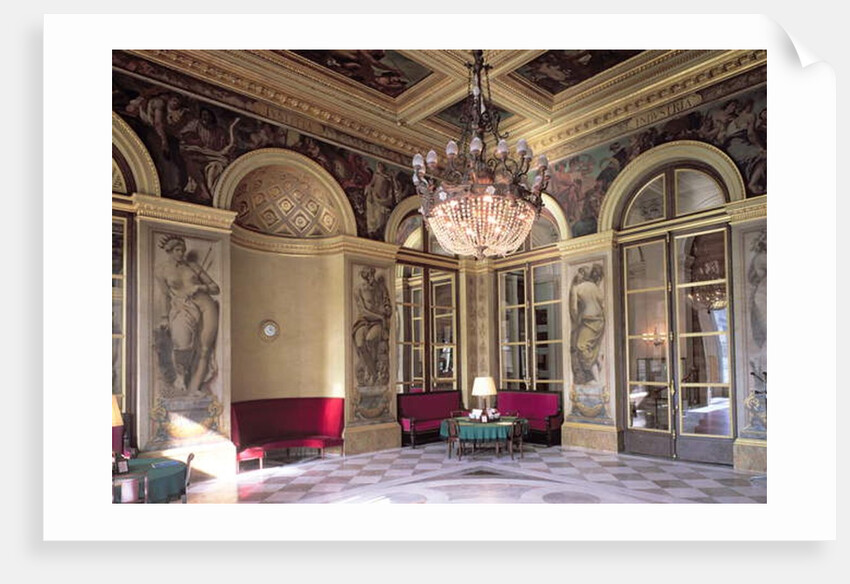 View of the Antechamber with allegorical depictions of 'Industry' and 'Justice' with personifications of seas and rivers below, c.1833-44 by Ferdinand Victor Eugene Delacroix