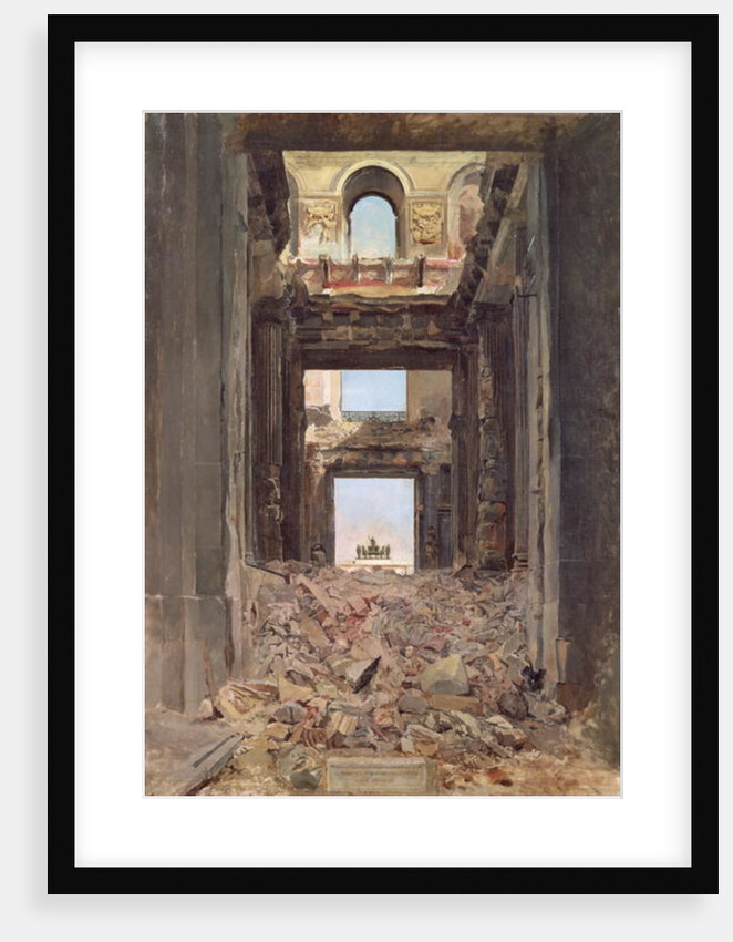 The Ruins of the Tuileries, 1871 by Jean-Louis Ernest Meissonier