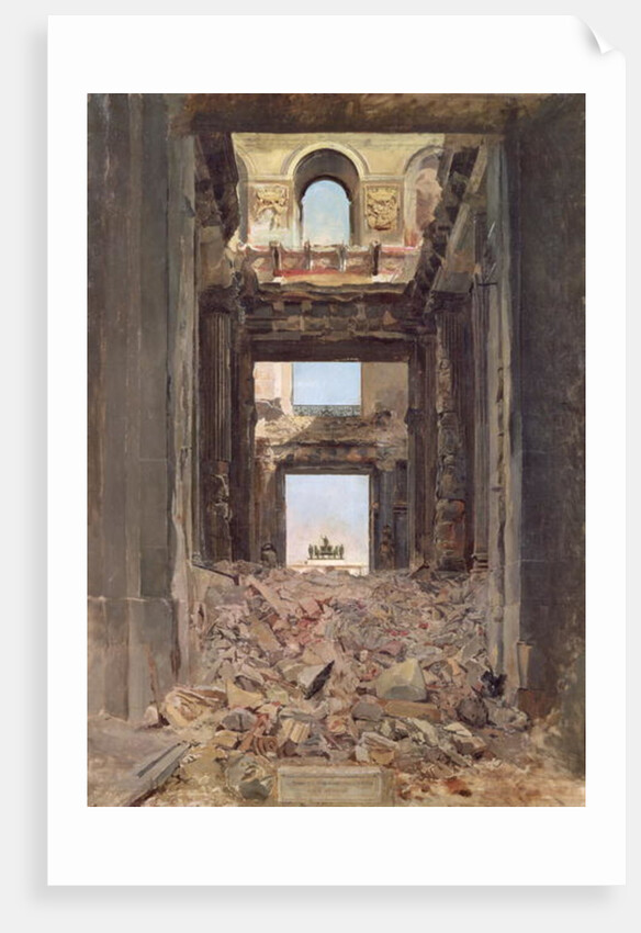 The Ruins of the Tuileries, 1871 by Jean-Louis Ernest Meissonier