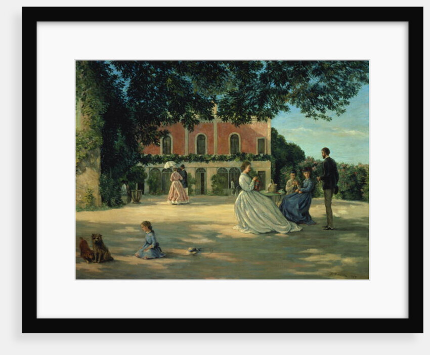 Family Reunion on the Terrace at Meric, 1867 by Jean Frederic Bazille