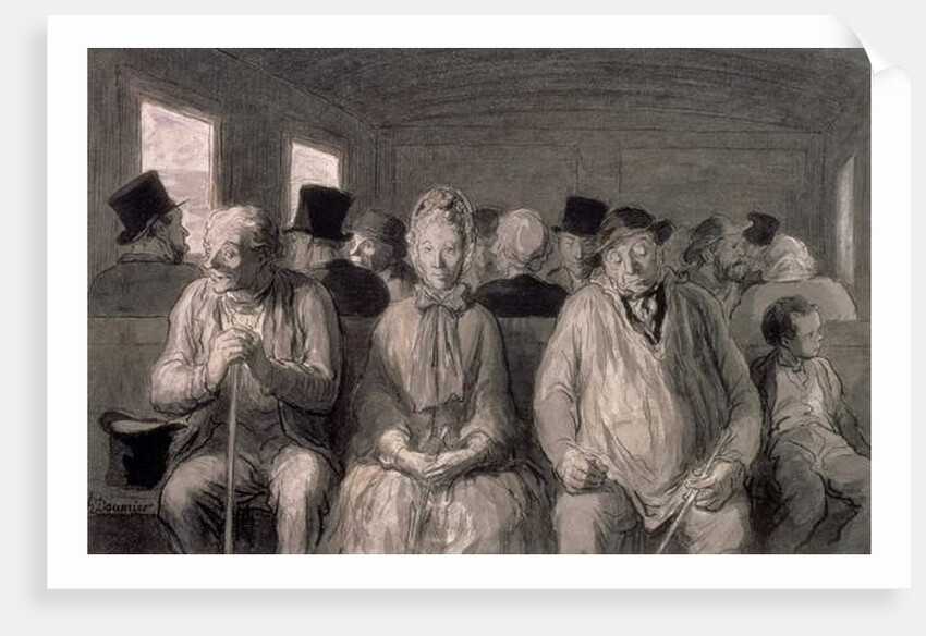 The third class carriage by Honore Daumier