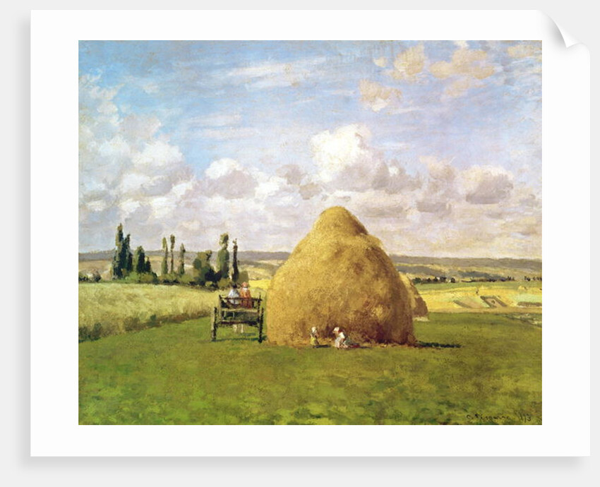 The haystack, Pontoise, 1873 by Camille Pissarro