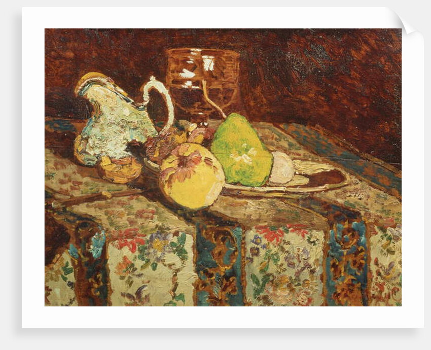 Still life with white pitcher, c.1878-80 by Adolphe Joseph Thomas Monticelli