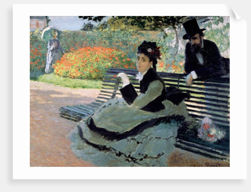 Camille Monet on a Garden Bench, 1873 by Claude Monet