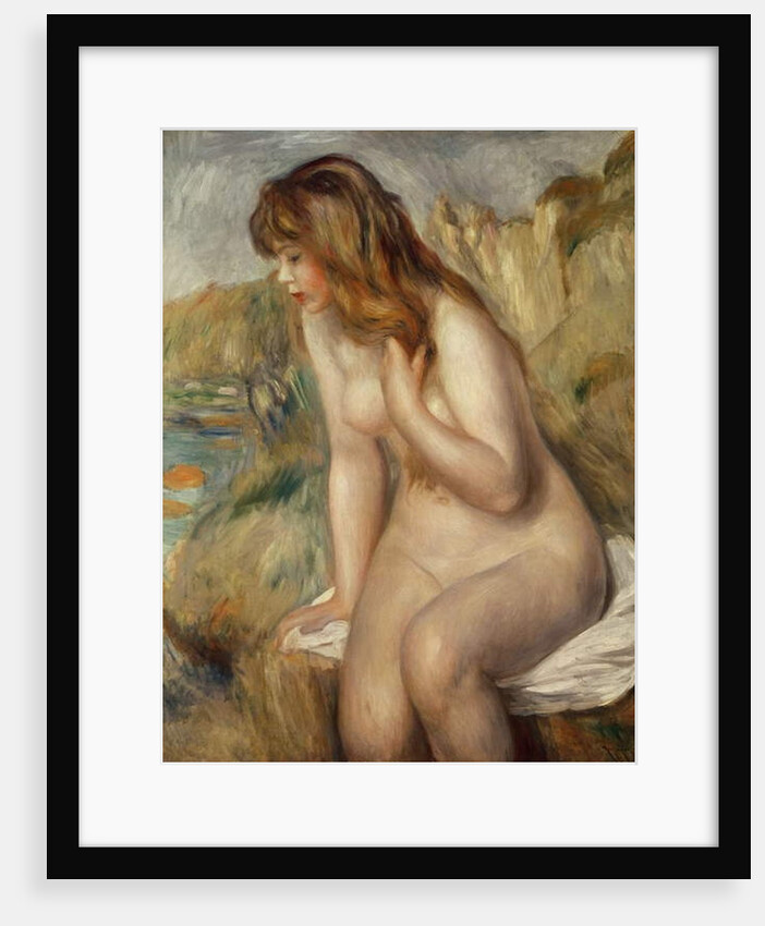 Bather seated on a rock, 1892 by Pierre Auguste Renoir