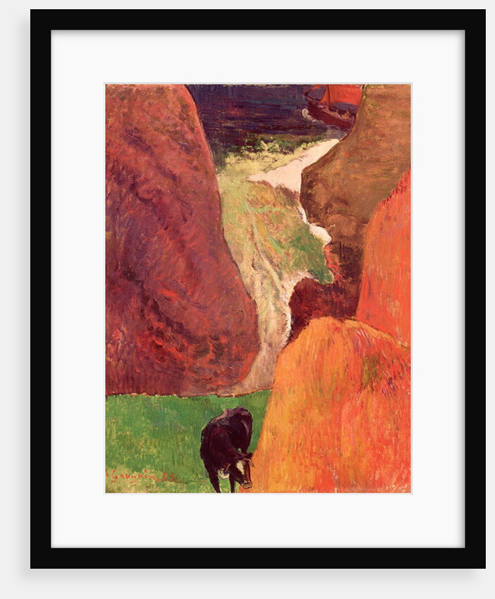 Seascape with Cow. At the Edge of the Cliff, 1888 by Paul Gauguin