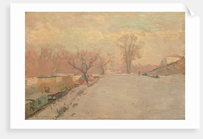 Road by the Seine at Neuilly in Winter, c.1888 by Albert-Charles Lebourg