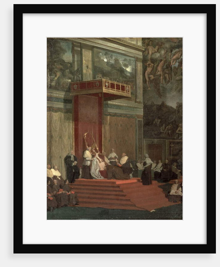 Pope Pius VII attending chapel, 1820 by Jean Auguste Dominique Ingres