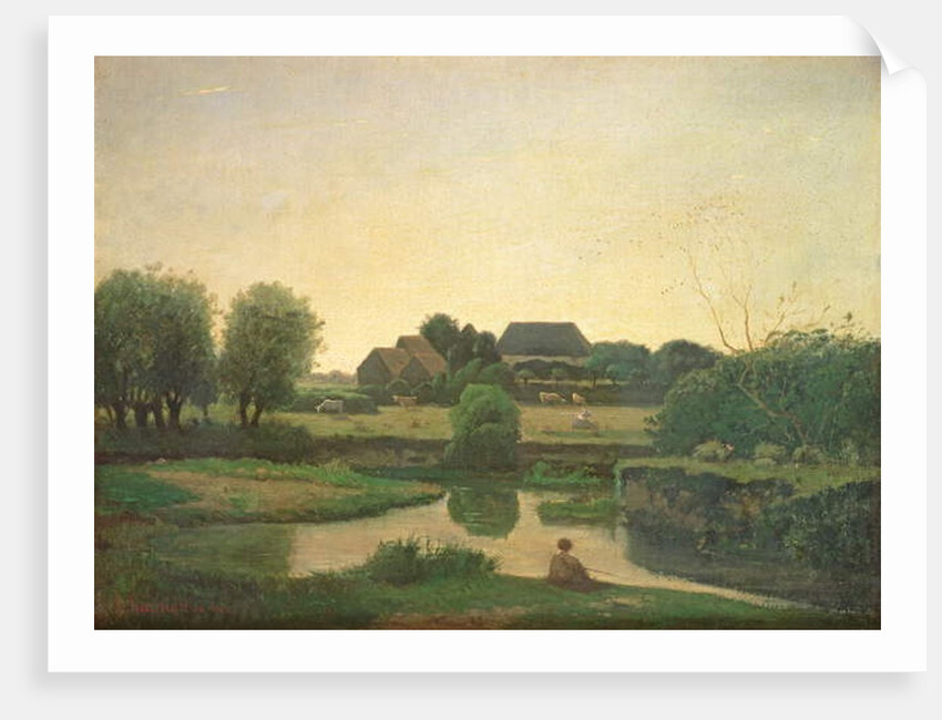 The Pond, 1853 by Henri-Joseph Harpignies