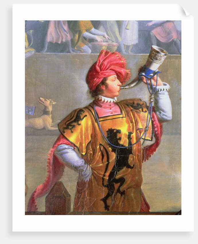 Scene of a Tournament in the Fourteenth Century, detail of the herald, 1812 by Pierre Henri Revoil