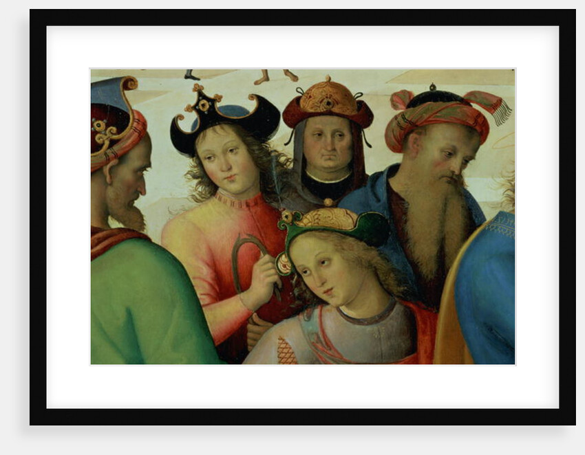 The Marriage of the Virgin, detail of the suitors, 1500-04 by Pietro Perugino