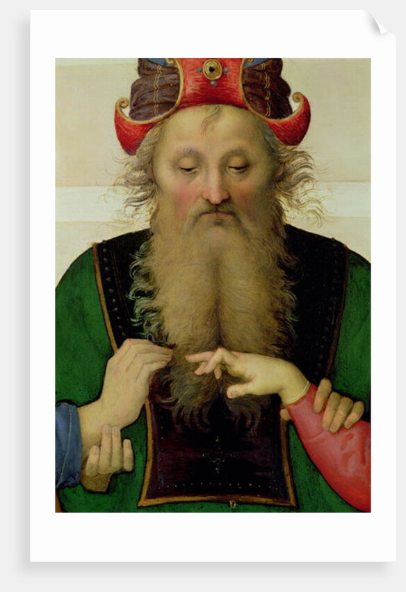 The Marriage of the Virgin, detail of the high priest, 1500-04 by Pietro Perugino
