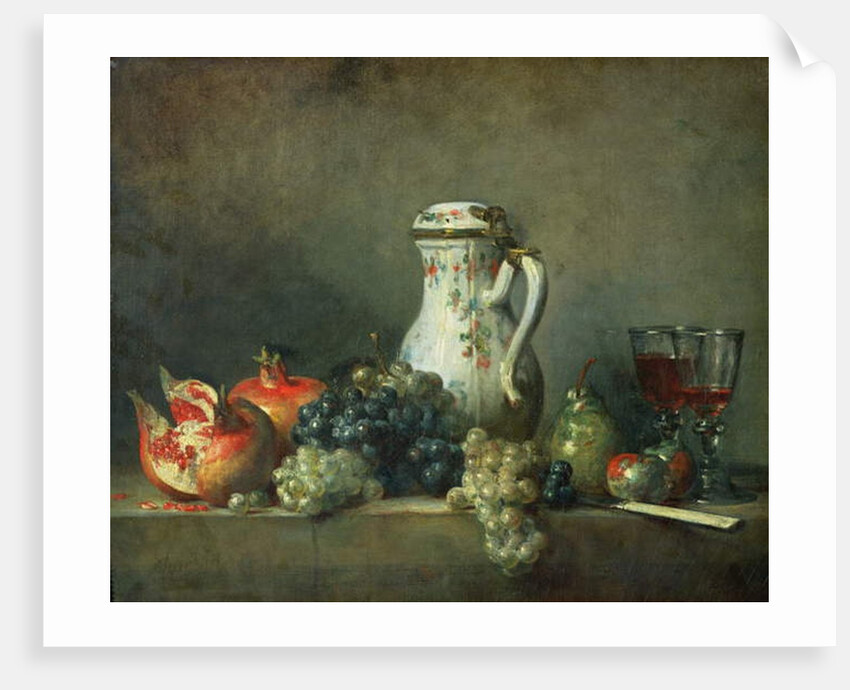 Still Life with Grapes and Pomegranates, 1763 by Jean-Baptiste Simeon Chardin
