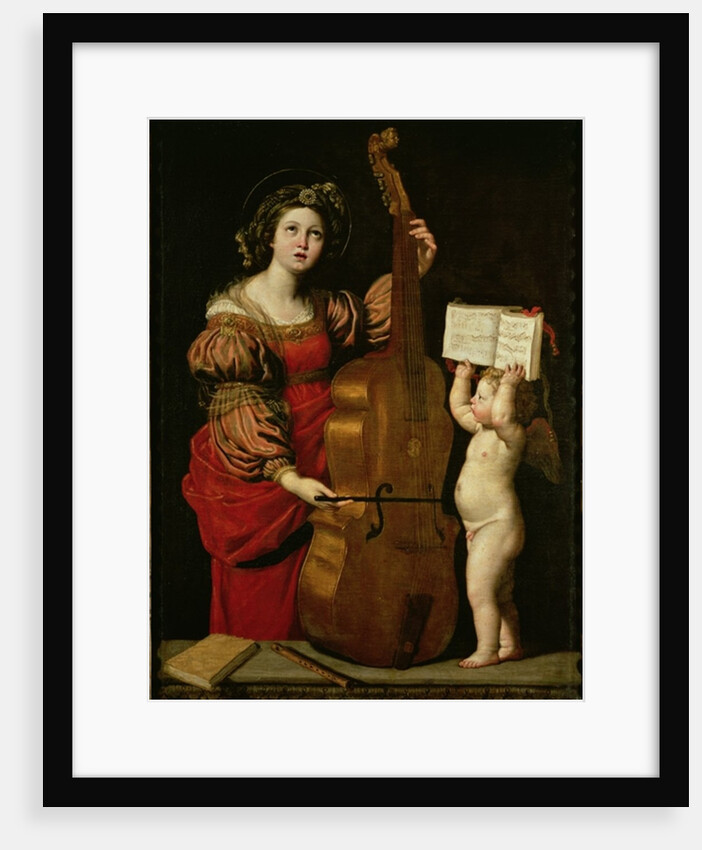 St. Cecilia with an angel holding a musical score, c.1620 by Domenichino