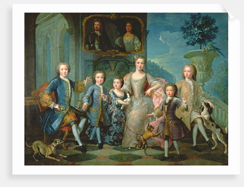 Portrait of the Family of the Duke of Valentinois by Pierre Gobert
