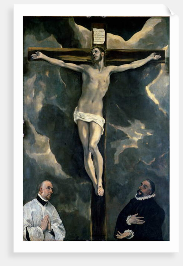 The Crucifixion with Two Donors, c.1580 by El Greco