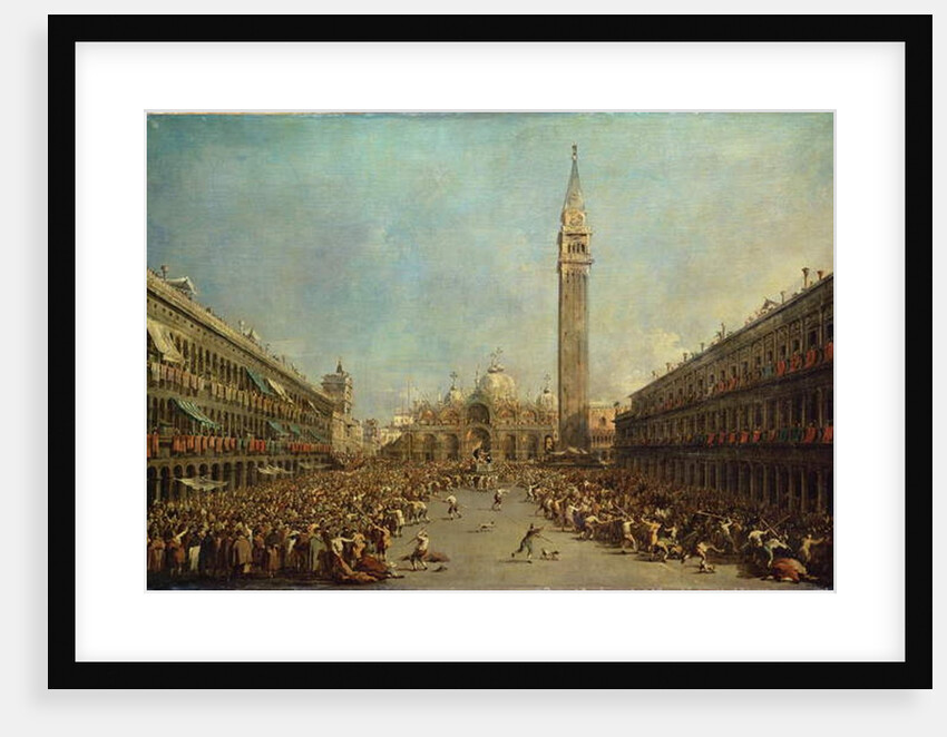 The Distribution of the Denarii to the Poor in San Marco, Venice by Francesco Guardi