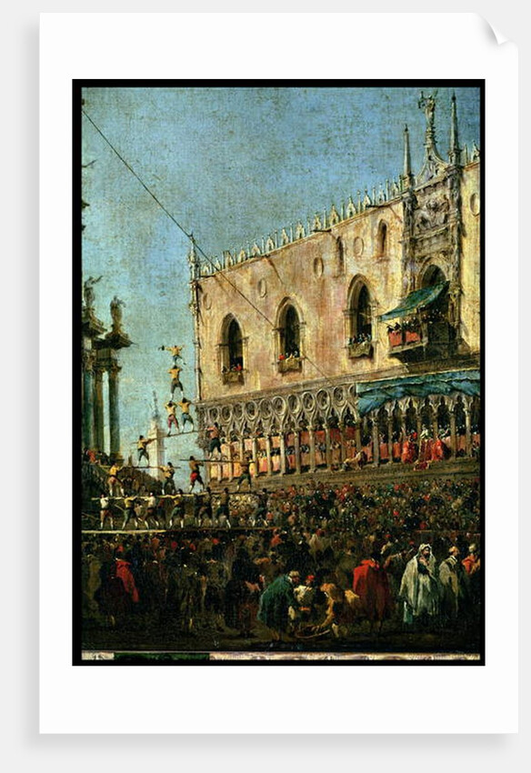 The Doge in the Shrove Tuesday Festival on the Piazzetta, Venice by Francesco Guardi