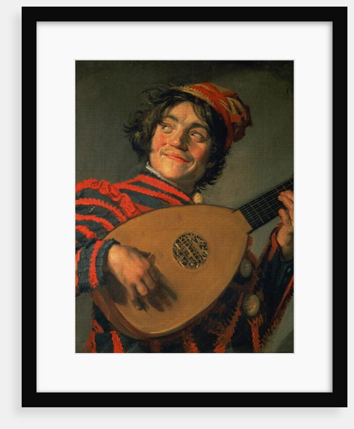 Portrait of a Jester with a Lute by Frans Hals