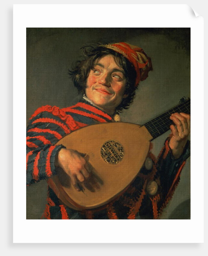 Portrait of a Jester with a Lute by Frans Hals