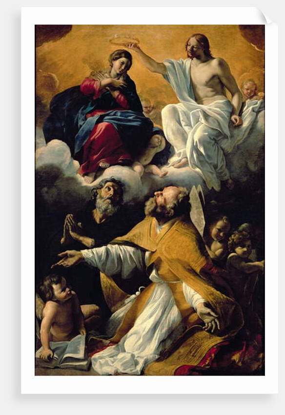 The Coronation of the Virgin with SS. William of Aquitaine and Augustine by Giovanni Lanfranco