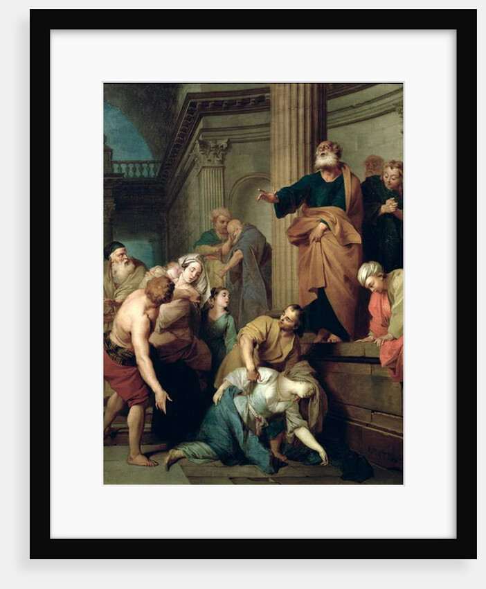 The Death of Sapphira, Wife of Ananius by Sebastien II Le Clerc