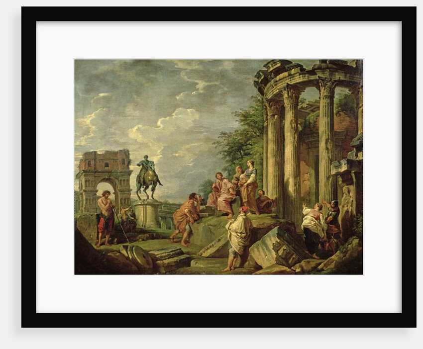 Peasants Amongst Roman Ruins, 1743 by Giovanni Paolo Pannini or Panini