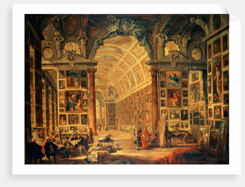 Interior View of The Colonna Gallery, Rome by Giovanni Paolo Pannini or Panini
