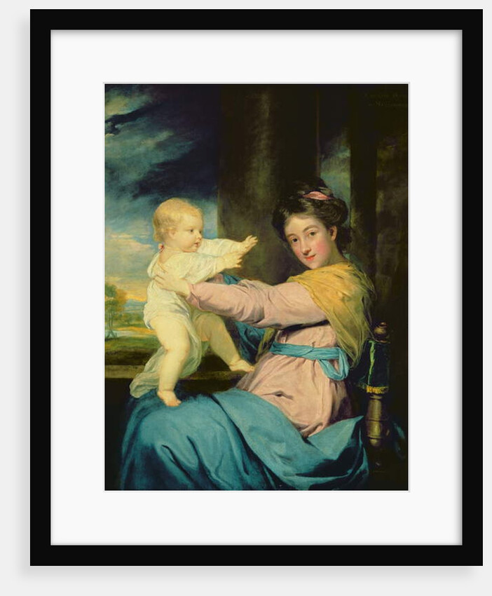 Portrait of Caroline, Duchess of Marlborough with her daughter Lady Caroline Spencer 1764-67 by Joshua Reynolds