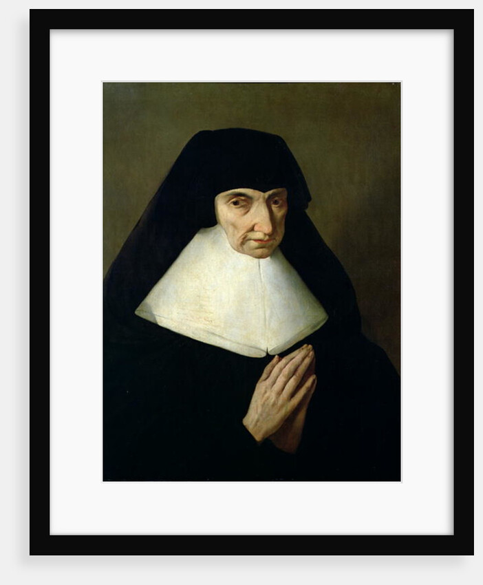 Portrait of Catherine de Montholon, founder of the Ursuline Order at Dijon by Jean Tassel