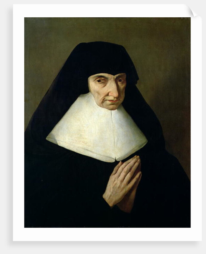 Portrait of Catherine de Montholon, founder of the Ursuline Order at Dijon by Jean Tassel