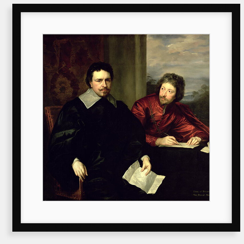 Portrait of Thomas Wentworth, Earl of Strafford and his Secretary, Sir Philip Mainwaring c.1634 by Anthony van Dyck