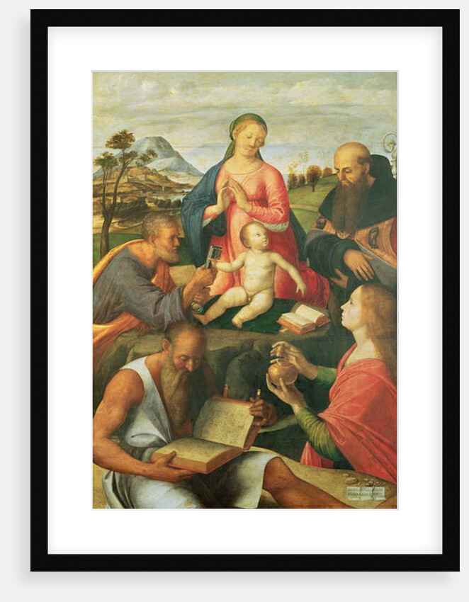 Madonna and Child with SS. Peter, Jerome and Mary Magdalene with a Bishop, 1500 by Alvise Vivarini
