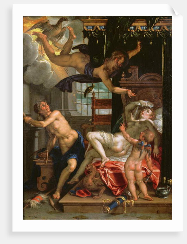 Jupiter and Danae by Joachim Wtewael or Utewael or Wyewael