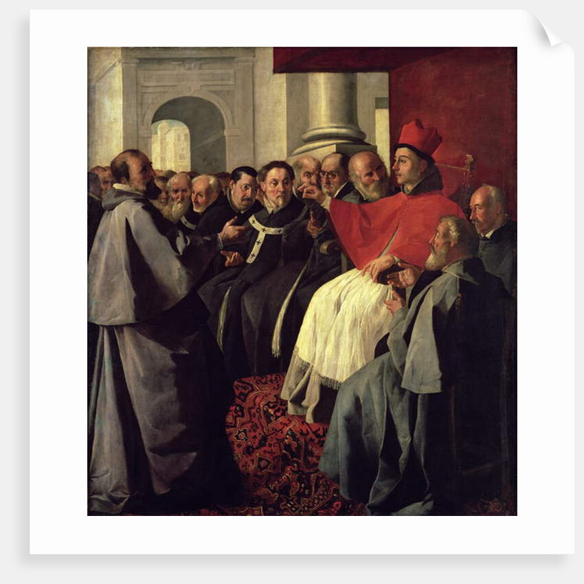 St. Bonaventure at the Council of Lyons in 1274, 1627 by Francisco de Zurbaran