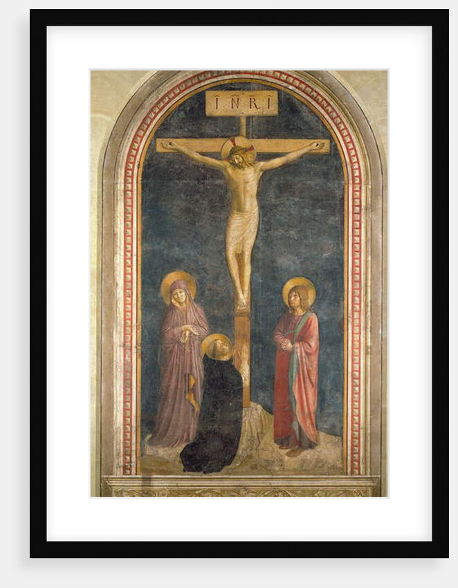Crucifixion with the Virgin, SS. John the Evangelist and Dominic from the Convent of San Marco, Fiesole, 1442 by Fra Angelico