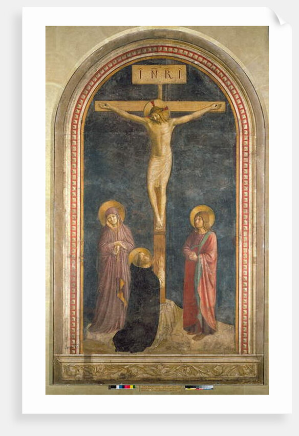 Crucifixion with the Virgin, SS. John the Evangelist and Dominic from the Convent of San Marco, Fiesole, 1442 by Fra Angelico