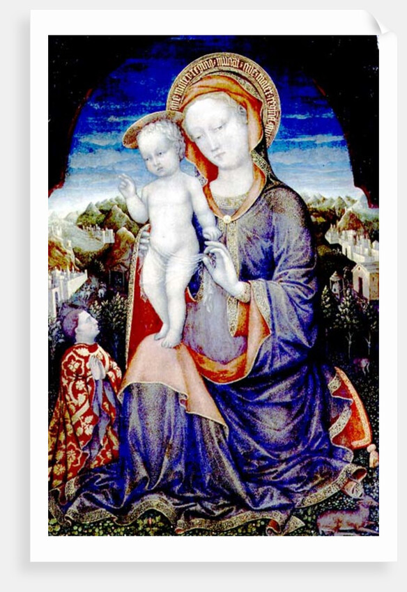 The Madonna of Humility adored by Leonello d'Este by Jacopo Bellini