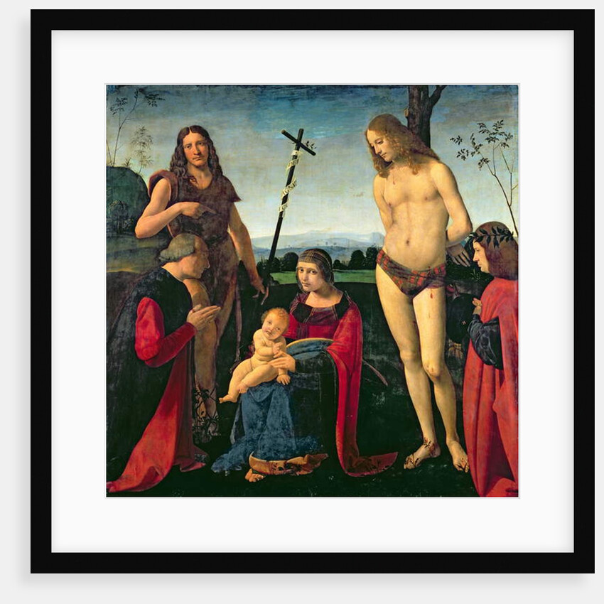 Madonna and Child with SS. John the Baptist and Sebastian Between Two Donors, c.1500 by Giovanni Antonio Boltraffio