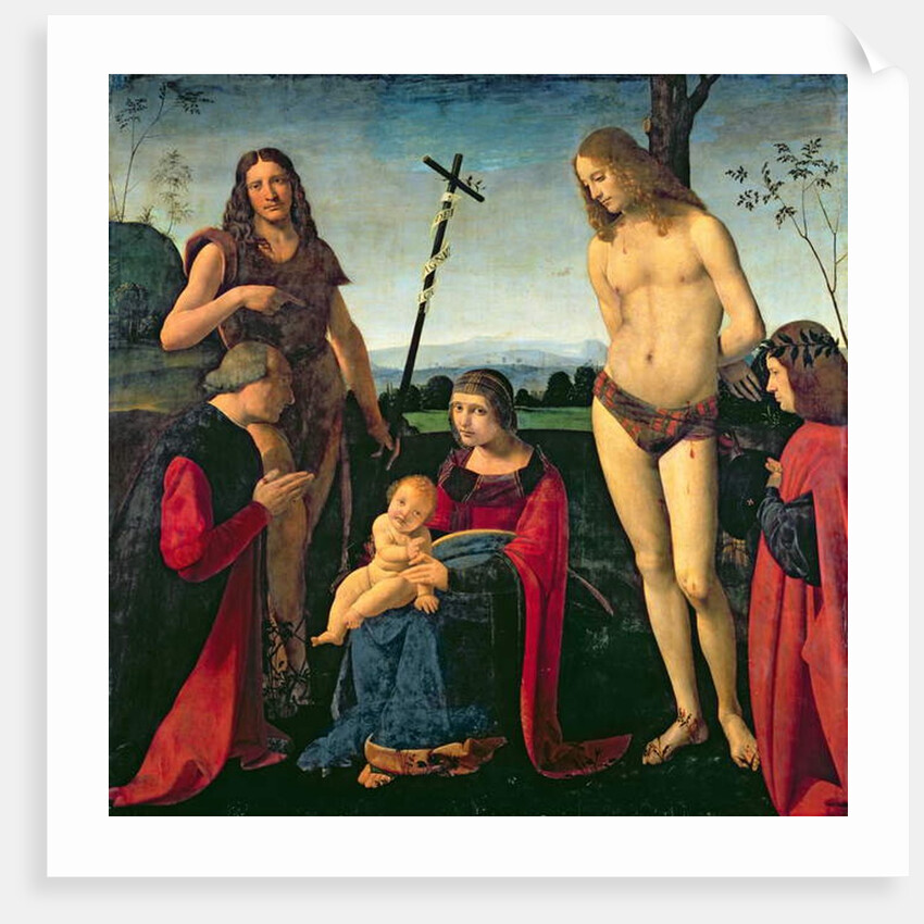 Madonna and Child with SS. John the Baptist and Sebastian Between Two Donors, c.1500 by Giovanni Antonio Boltraffio
