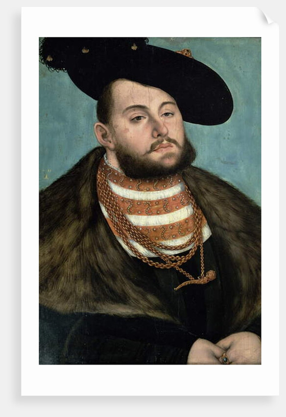 Portrait of John Frederick the Magnanimous Elector of Ernestine of Saxony, 1531 by Lucas the Elder Cranach