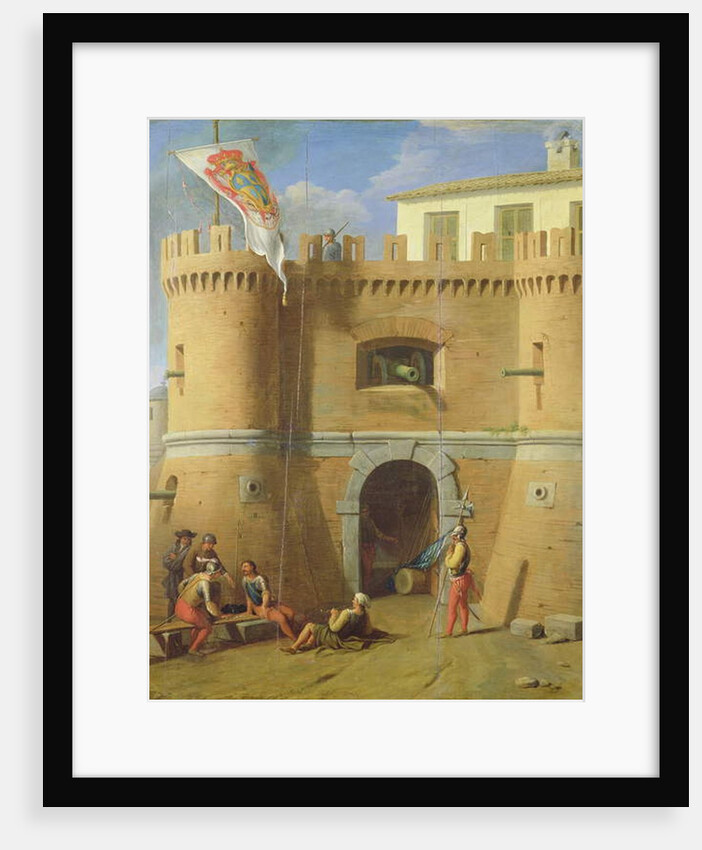 Soldiers outside a Fortified Castle by Michele Giambono