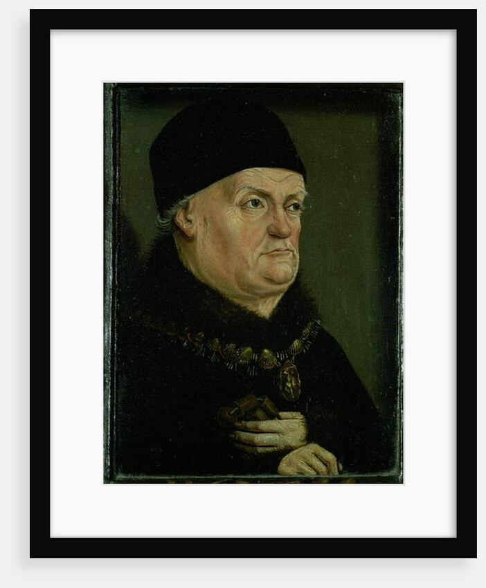 The Matheron Diptych: portrait of Rene I the 'Good' Duke of Anjou, Count of Provence and Piedmont, left-hand panel by Nicolas Froment