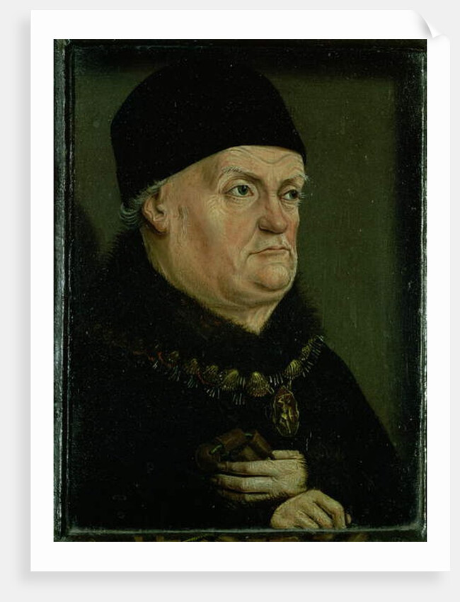 The Matheron Diptych: portrait of Rene I the 'Good' Duke of Anjou, Count of Provence and Piedmont, left-hand panel by Nicolas Froment