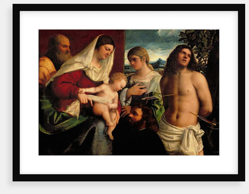 Sacra Conversatione with SS. Catherine, Sebastian and Holy Family by Sebastiano del (c.1485-1547) Piombo