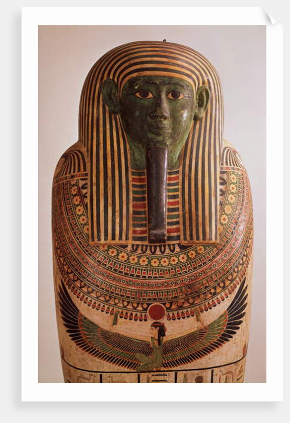 Outer lid of the sarcophagus of Psametik I Late Period by Egyptian 26th Dynasty