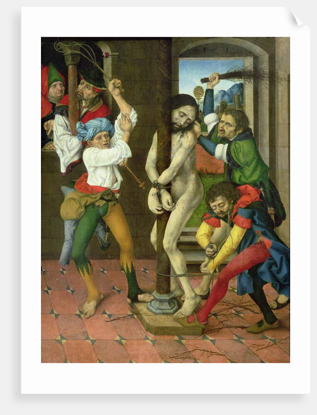 The Flagellation of Christ, side panel of the Altarpiece of the Passion by Master of the Strache Altar