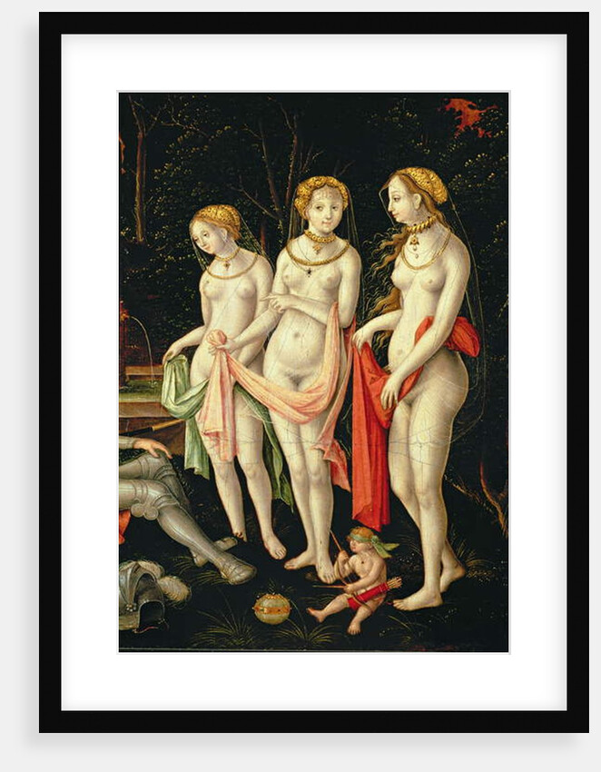 The Destruction of Troy and the Judgement of Paris, detail depicting Artemis, Hera and Aphrodite, 1540 by Matthias Gerung or Gerou